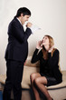 The businessman with the colleague