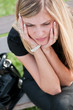 In troubles - depressed young woman