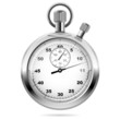 Retro mechanic chromed stopwatch vector illustration.