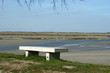 Promenade le long de l'embouchure de la somme à marée basse