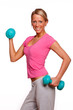 Frau beim Hanteltraining