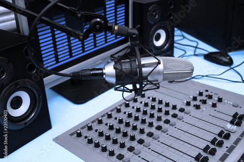 Photo: In radio studio In radio studio