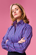Businesswoman with arms folded