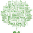WORLD. Word cloud concept illustration. WORLD. Word cloud concept illustration.