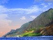 Na Pali Coastline at sunset, Kauai, Hawaii