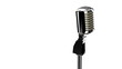 vintage mic with alpha matte, seamless loop
