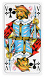 carte valet de trèfle, fond blanc