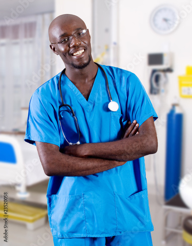 Photo: african doctor in hospital african doctor in hospital