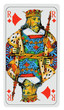 carte roi de carreau, fond blanc