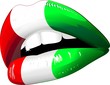 Labbra Sensuali Bandiera Italia-Italy Flag Sensual Lips-Vector Labbra Sensuali Bandiera Italia-Italy Flag Sensual Lips-Vector
