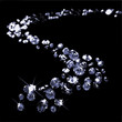 Diamonds on black surface