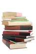 tower books arranged in stack