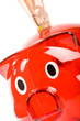 Foto: Sparschwein in rot Sparschwein in rot