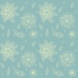 Seamless vector texture with flowers
