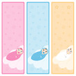 Baby in blanket on a cloud banners with copy space