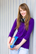 Young woman with books