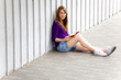 Woman reading book