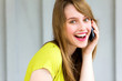 Teenage girl talking on a mobile phone