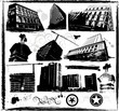Grunge vector buildings
