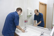 Man washing hands
