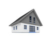 house over white