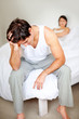 Young man having relationship issues with his wife Young man having relationship issues with his wife