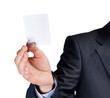 hand with card