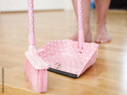 Photo: Cleaning the floor Cleaning the floor