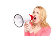 woman with megaphone