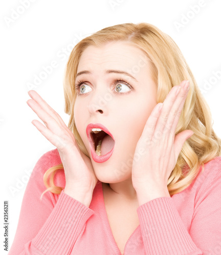 Photo: surprised woman face surprised woman face