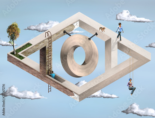 Illustration: Impossible Geometric Architecture Impossible Geometric Architecture