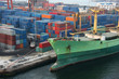 Freight ship entering a harbor