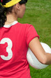 frau, fußball, fußballspielerin