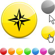 Compass glossy button.