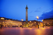 Famous place Vendôme at night. Paris France