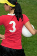frau, fußball, fußballspielerin