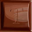 One letter of chocolate alphabet