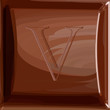 One letter of chocolate alphabet