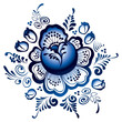 Gzhel flowers, Russian ornament Gzhel flowers, Russian ornament