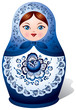 Matryoshka with Gzhel ornament Matryoshka with Gzhel ornament