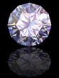 Diamond on glossy black background Diamond on glossy black background