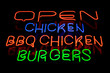 Fast food neon sign