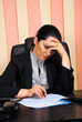 Sad financial consultant with problems
