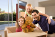 Cute family moving in