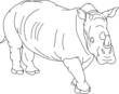 vector - big rhino isoalted on background vector - big rhino isoalted on background