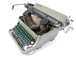 old typewriter isolated on white background old typewriter isolated on white background