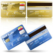 Vektor: Vector credit cards, front and back view Vector credit cards, front and back view