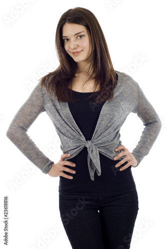 Photo: Business Woman Standing and Smiling Business Woman Standing and Smiling