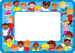 Kids frame. Place for your text. Happy childhood. Kids frame. Place for your text. Happy childhood.