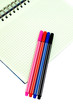 Squared Notepad and Colorful Pens